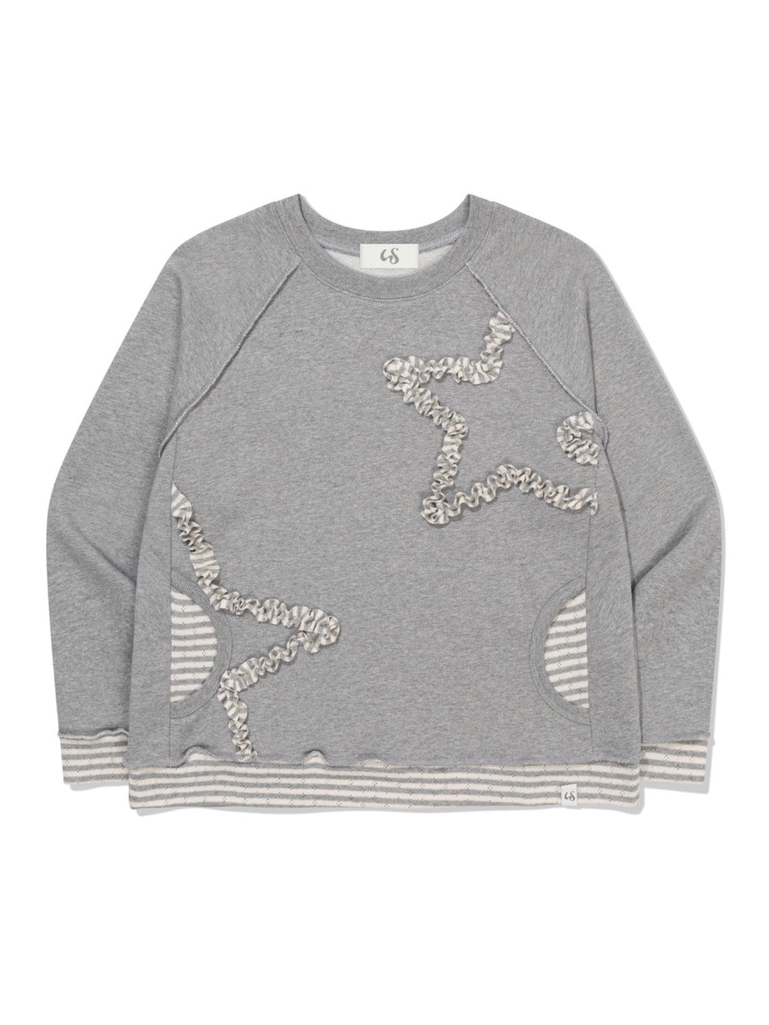 12/21 20:00 発売【Uglyshadow】STAR LAYERED SWEATSHIRT