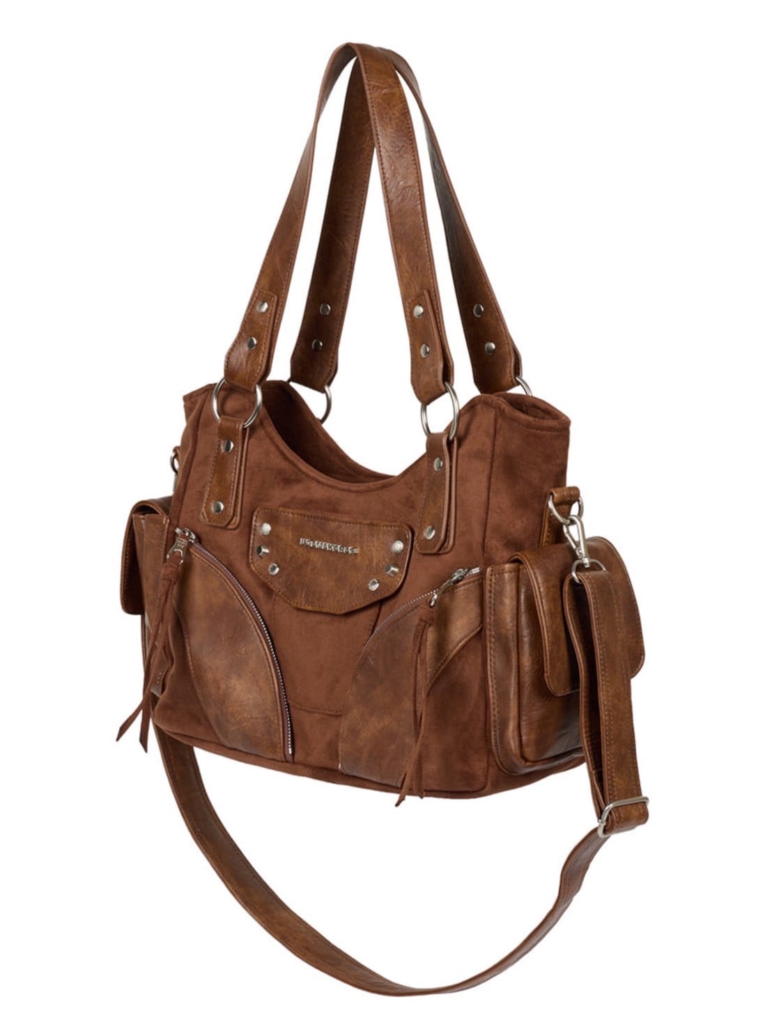 【IUGAMAKARAS】Studded Suede Shoulder Bag