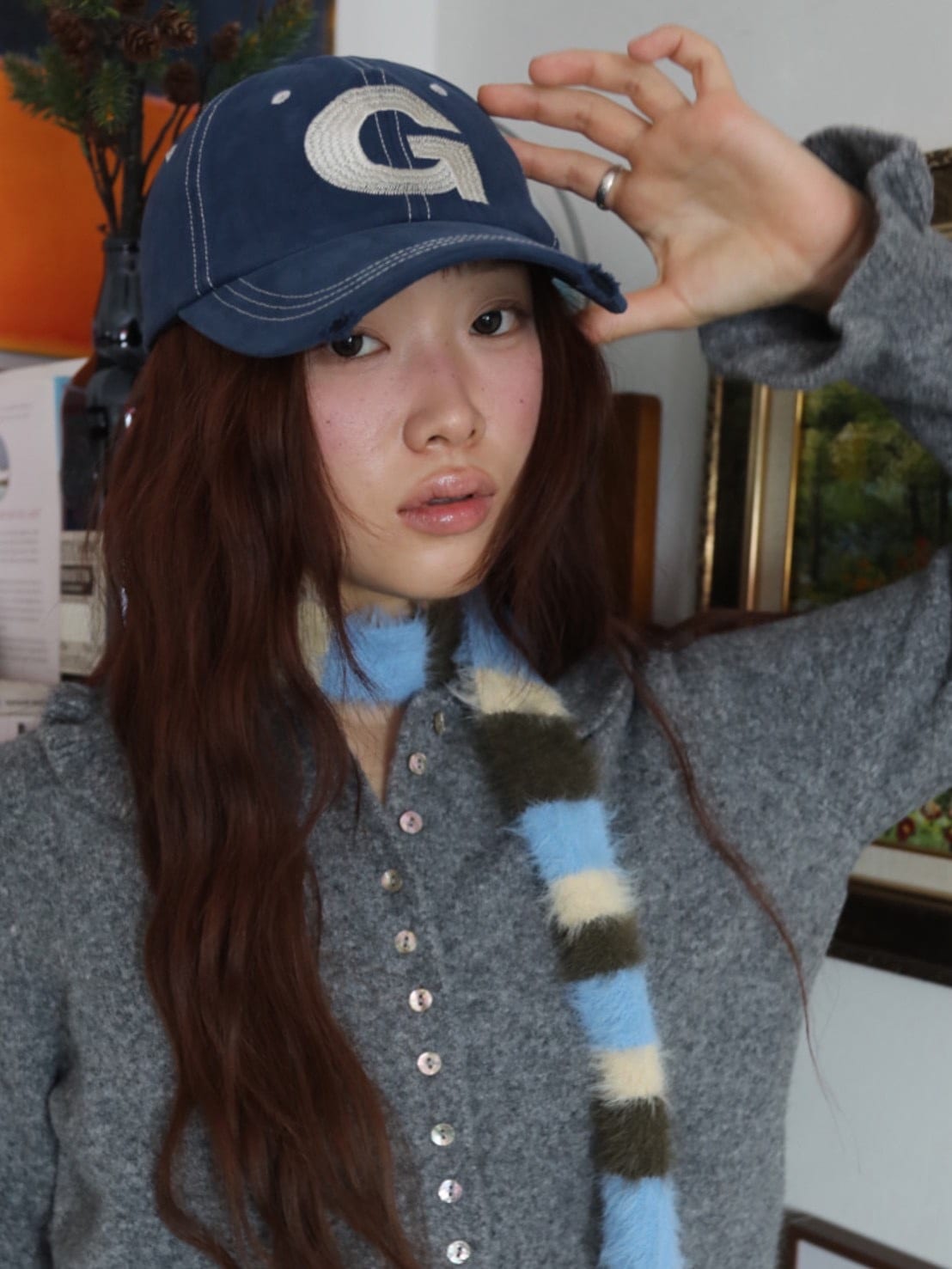 【IUGAMAKARAS】G Needlework Ball Cap