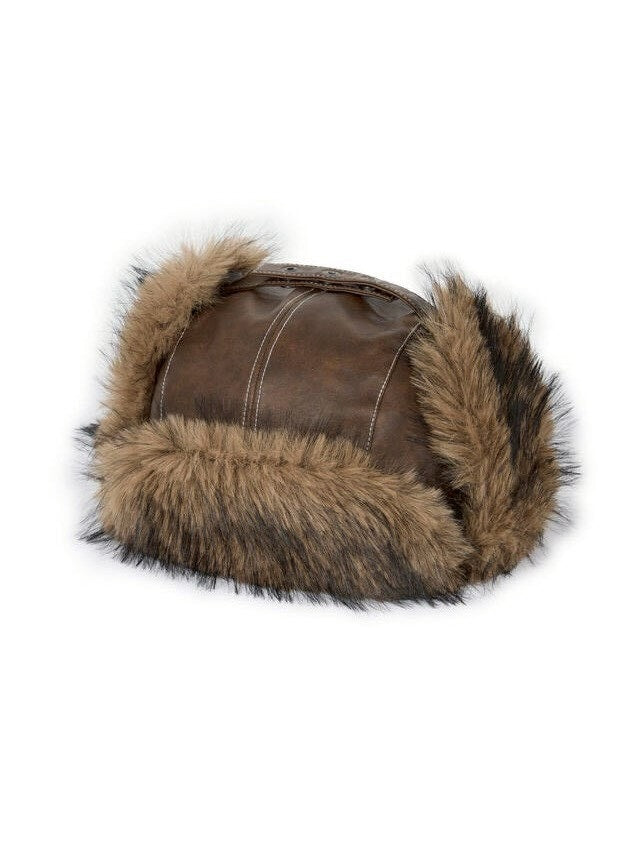 【AAKAM】Biker Leather Earflap Hat