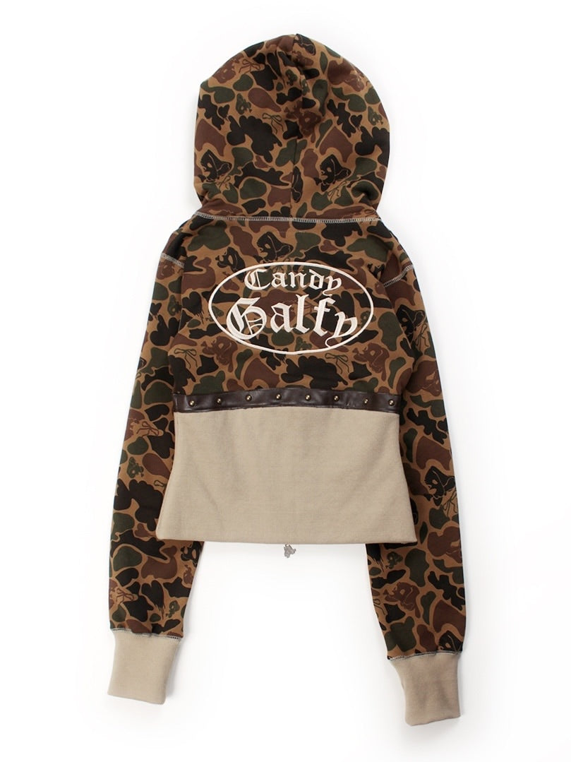 【GALFY】柄姐フーディー / 【ガルフィー】アニマル柄ウエストシェイププルオーバーパーカー