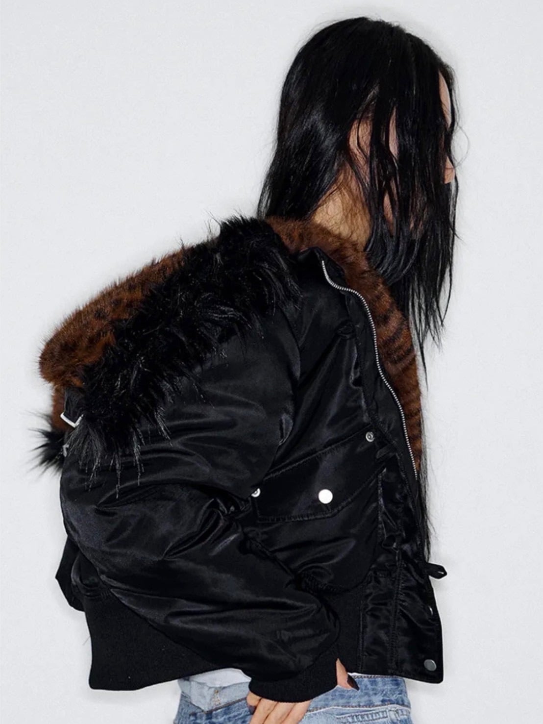 【NOT KNOWING】Fur Trim MA-1 Padded Jumper