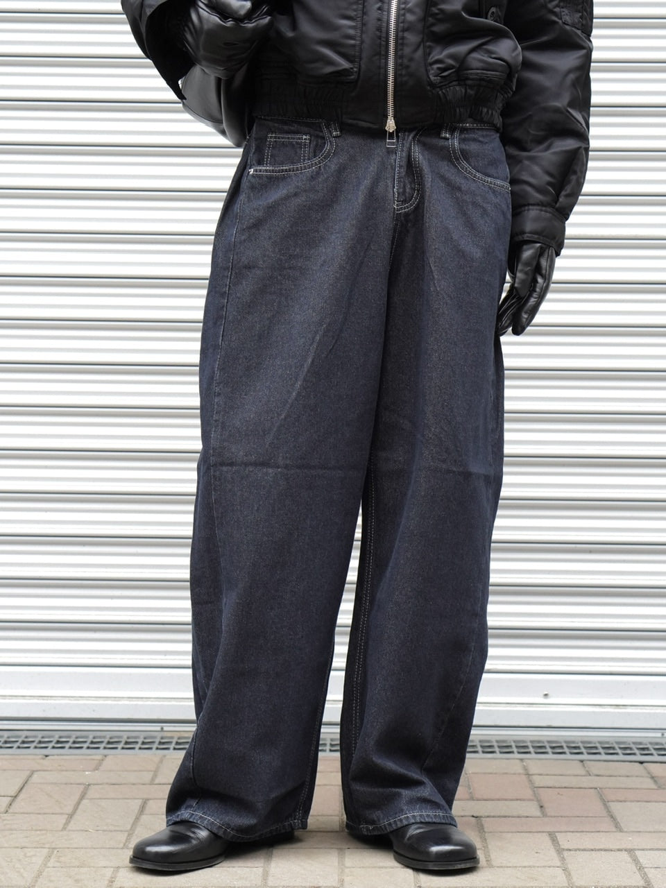 東京店WEB限定受注制【Chikashitsu +】balloon wide denim pants / 【チカシツプラス】バルーンワイドデニムパンツ (2color)