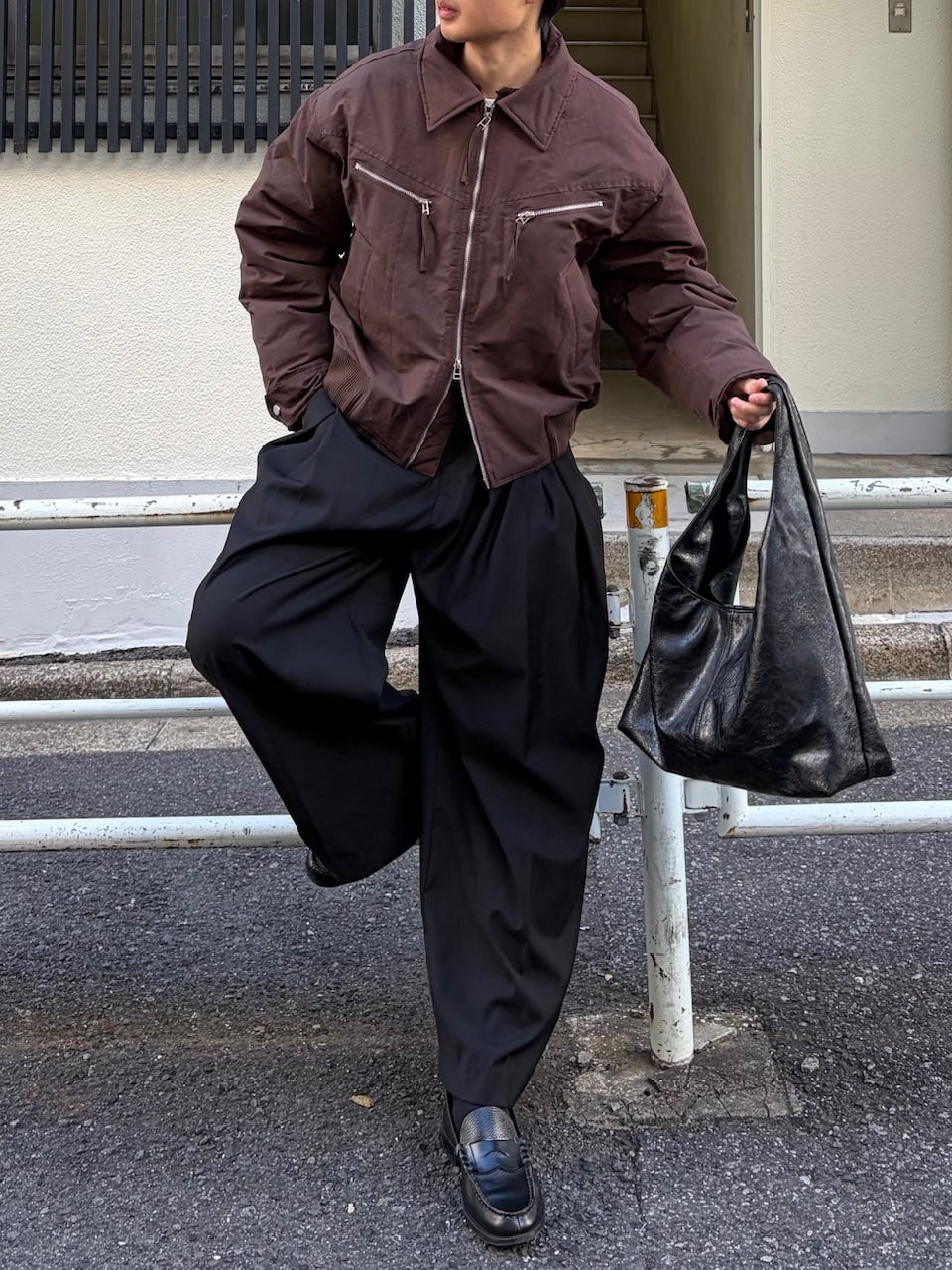 東京店WEB限定受注制【Chikashitsu +】biker short jacket / 【チカシツプラス】バイカーショートジャケット (3color)