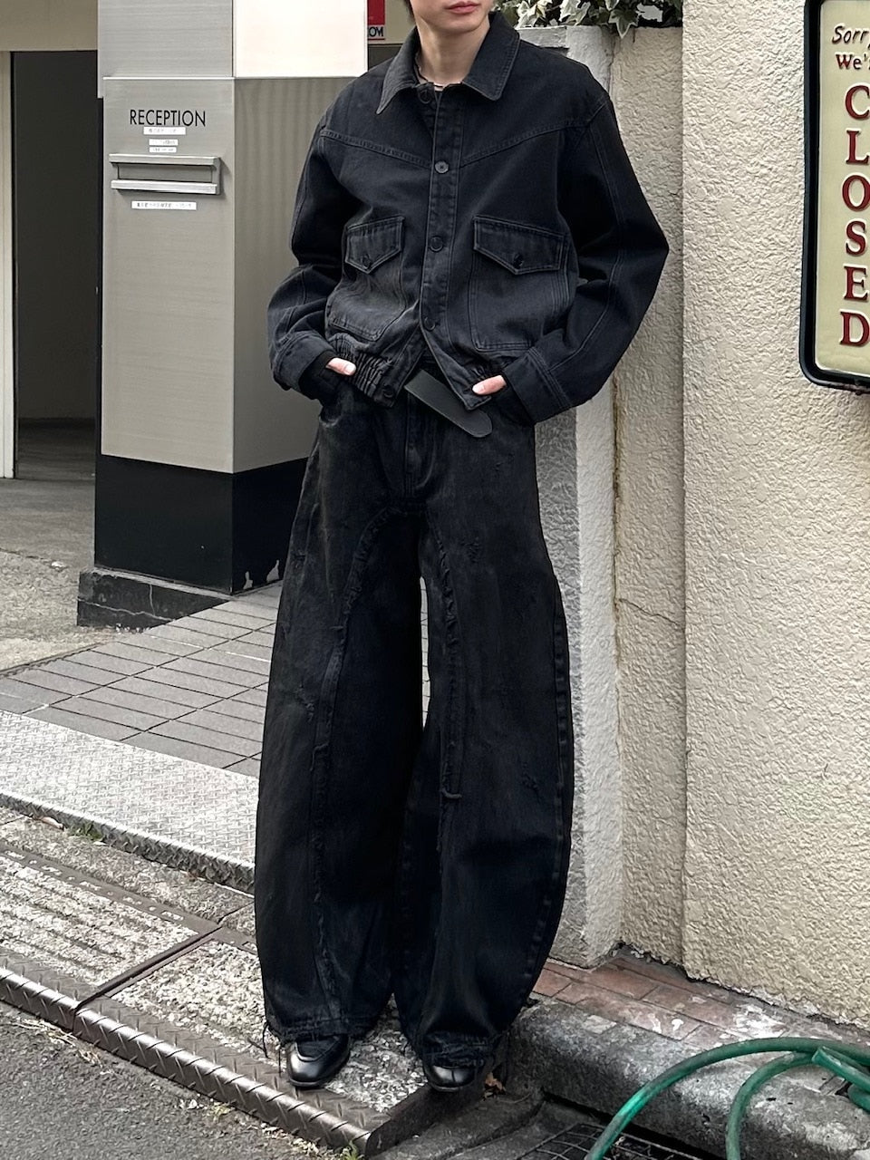 大阪店WEB限定受注制【Chikashitsu＋】washed denim work jacket / 【チカシツプラス】ウォッシュドデニムワークジャケット