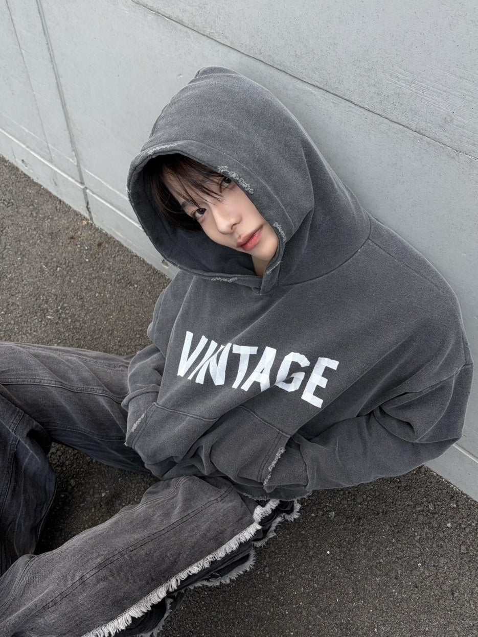 受注制【LUV CODE】pigment logo hoodie (2color)
