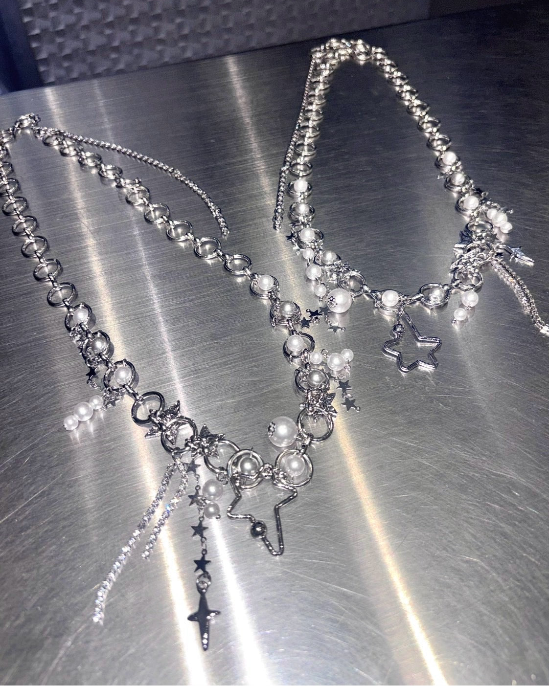 国際配送【BABY09】star pearl waist chain