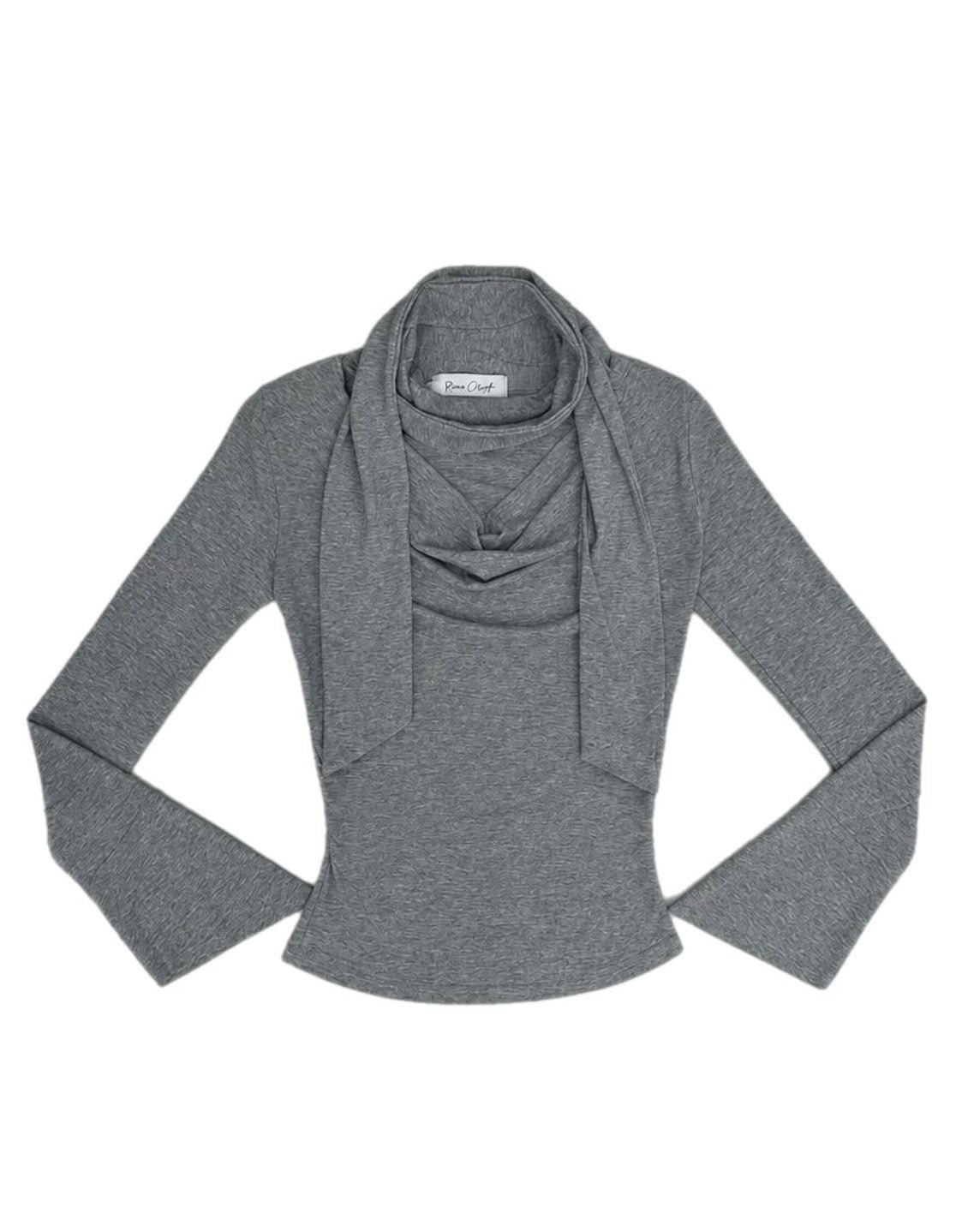 受注制【nmtc+】long tie drape tee (2color)