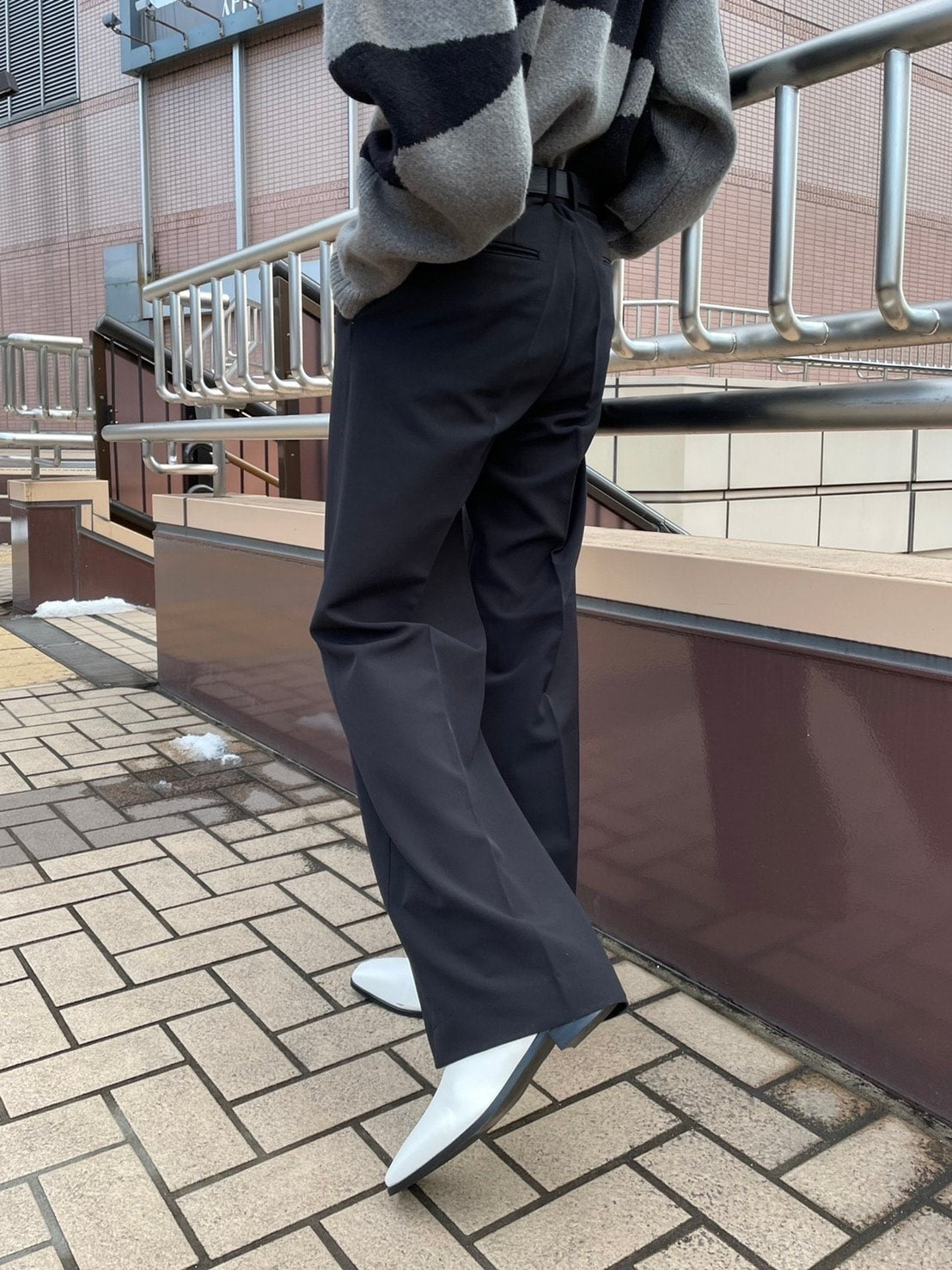 受注制【Chikashitsu +】simple slacks (3color) / 【チカシツプラス】シンプルスラックス