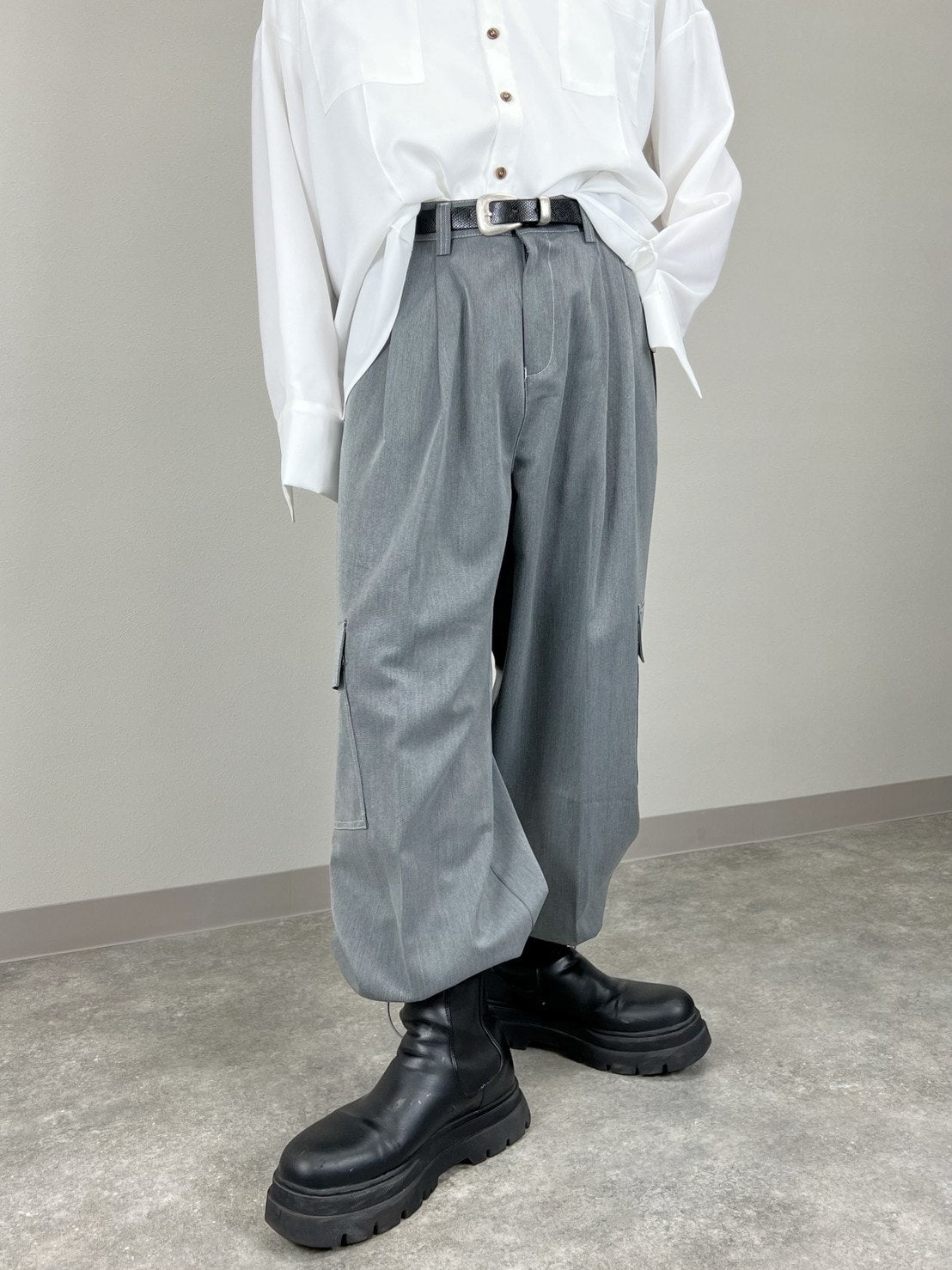 受注制【Chikashitsu +】stitch cargo slacks (3color)
