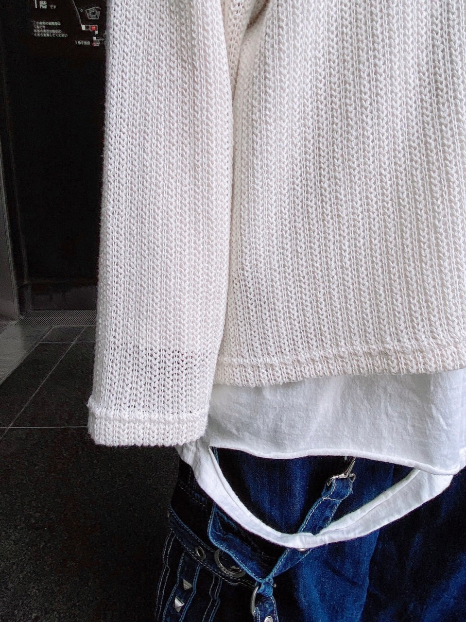 受注制【Never mind the XU】see-through knit (3color)