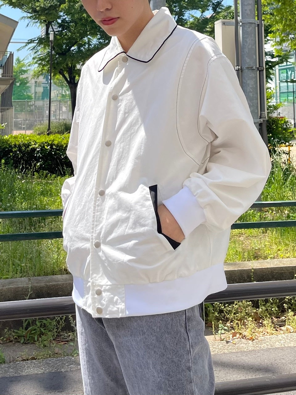 受注制【Chikashitsu +】spring varsity jacket (2color)