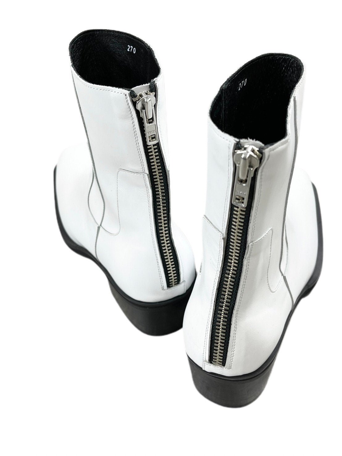 受注制【Chikashitsu +】square toe heel boots (2color)