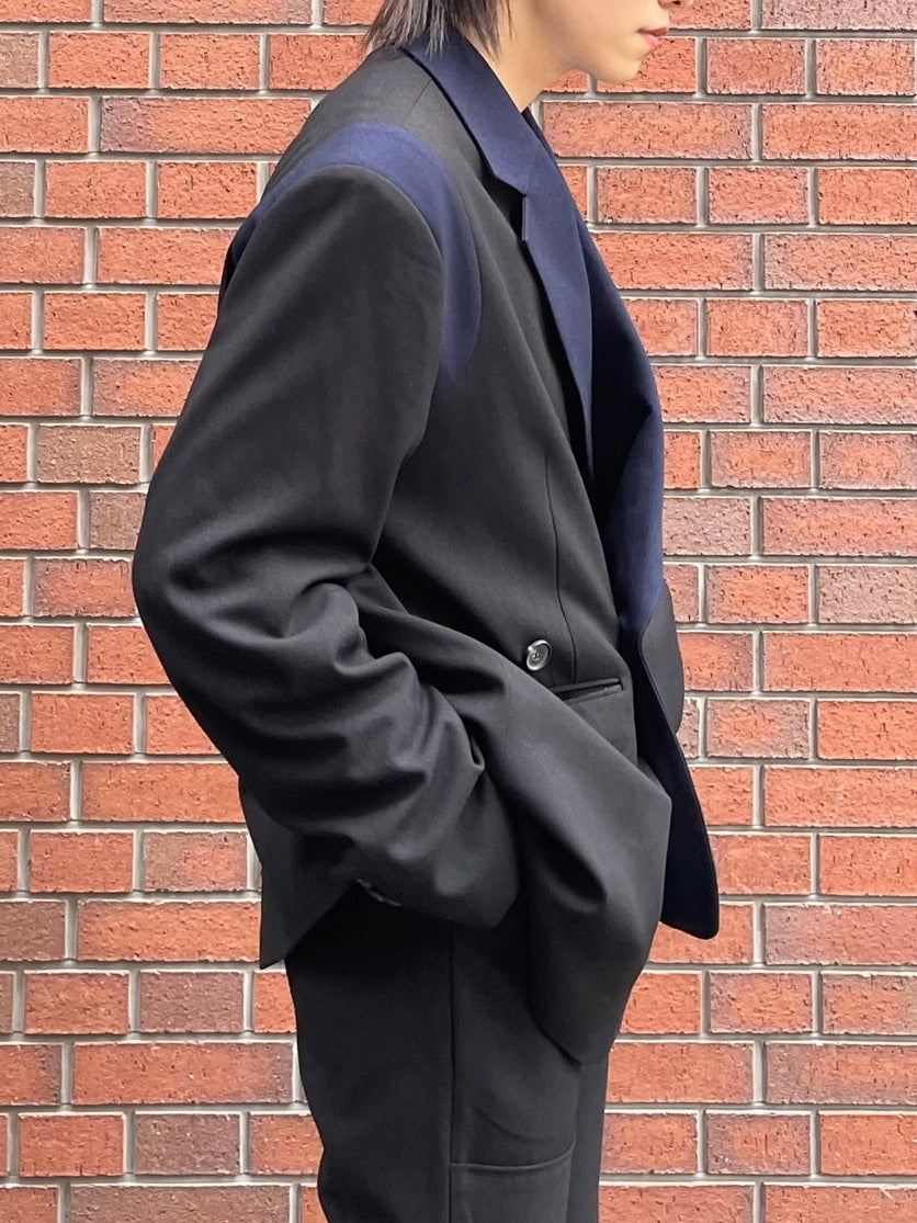 受注制【Chikashitsu +】set up varsity design jacket (2color)