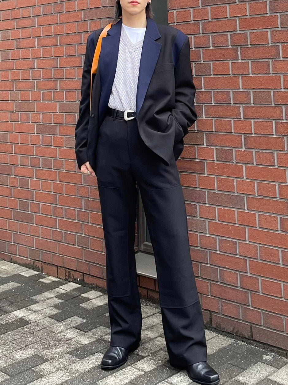 受注制【Chikashitsu +】set up design slacks (2color)