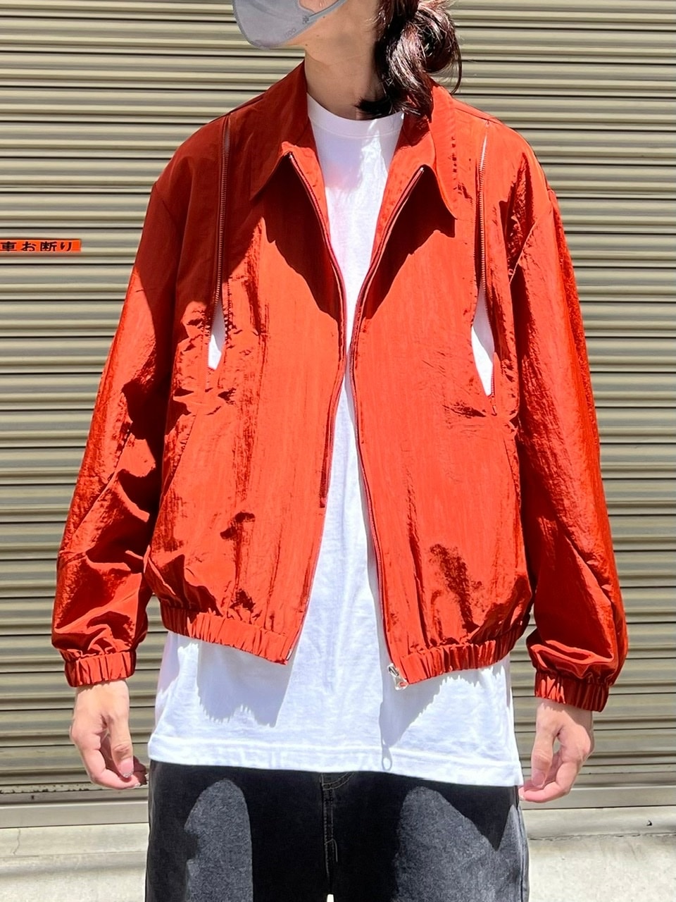 受注制【Chikashitsu +】shoulder slit design blouson (3color)