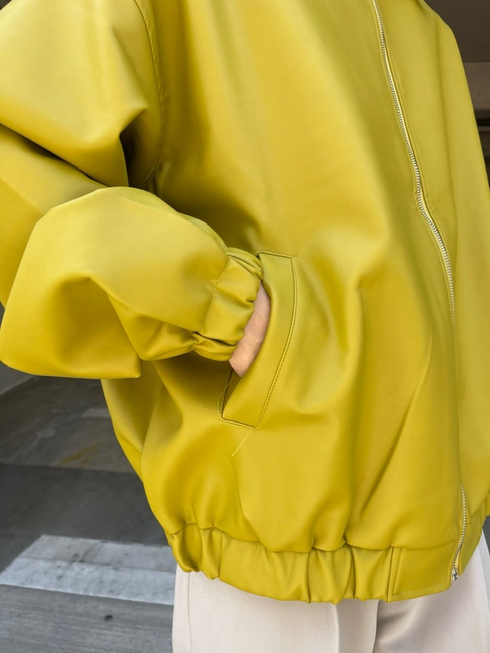 受注制【Chikashitsu +】leather blouson (3color)