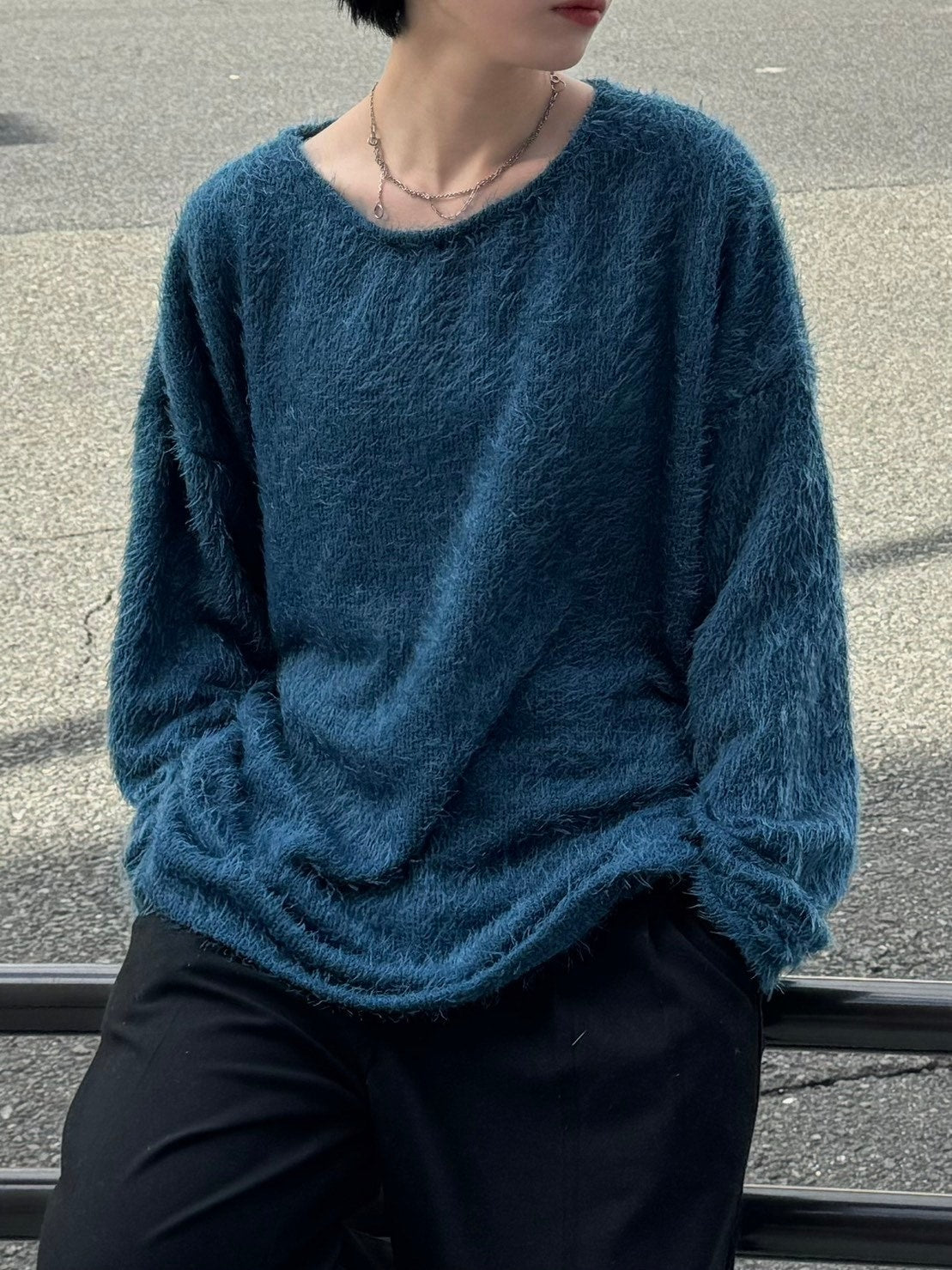 受注制【Chikashitsu +】shaggy knit (5color)