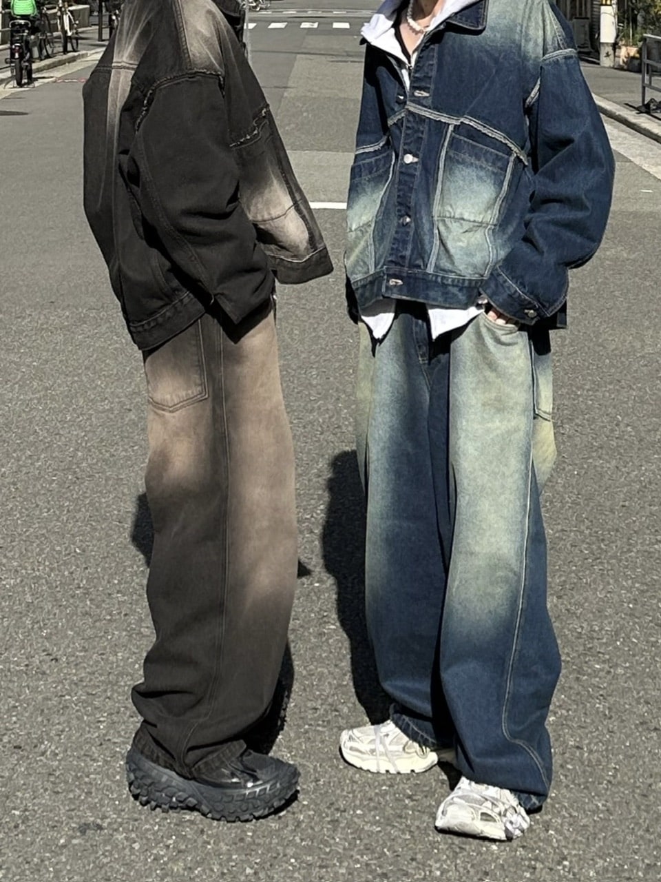 受注制【Chikashitsu +】vintage wash denim jacket (2color)