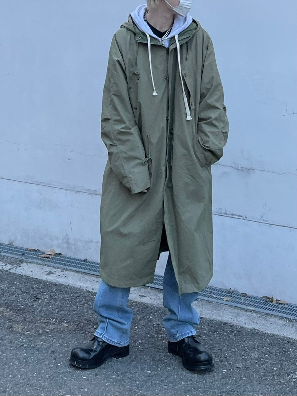 受注制【Chikashitsu +】center press denim pants 2