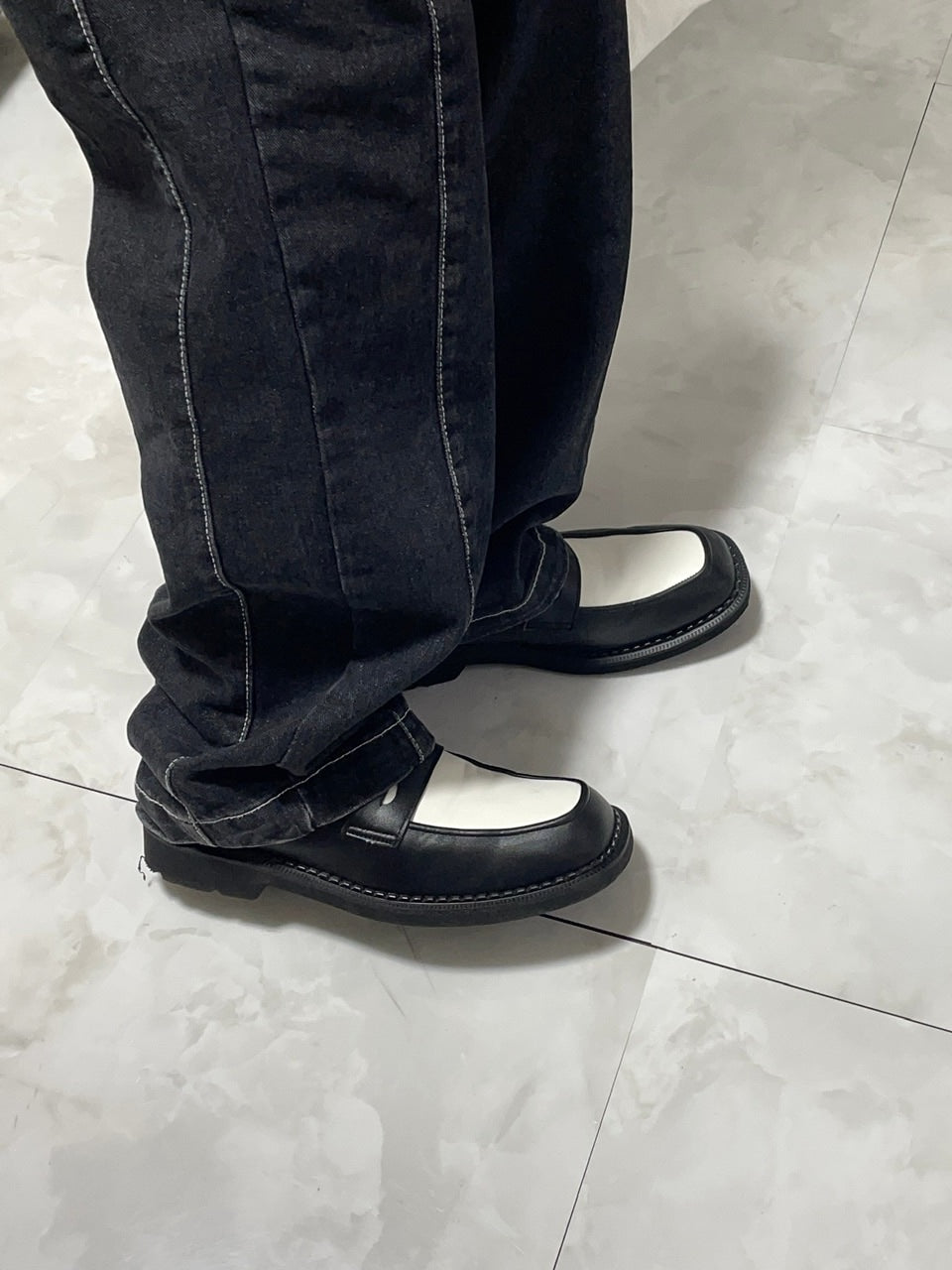 受注制【RENOL】bi-color loafer