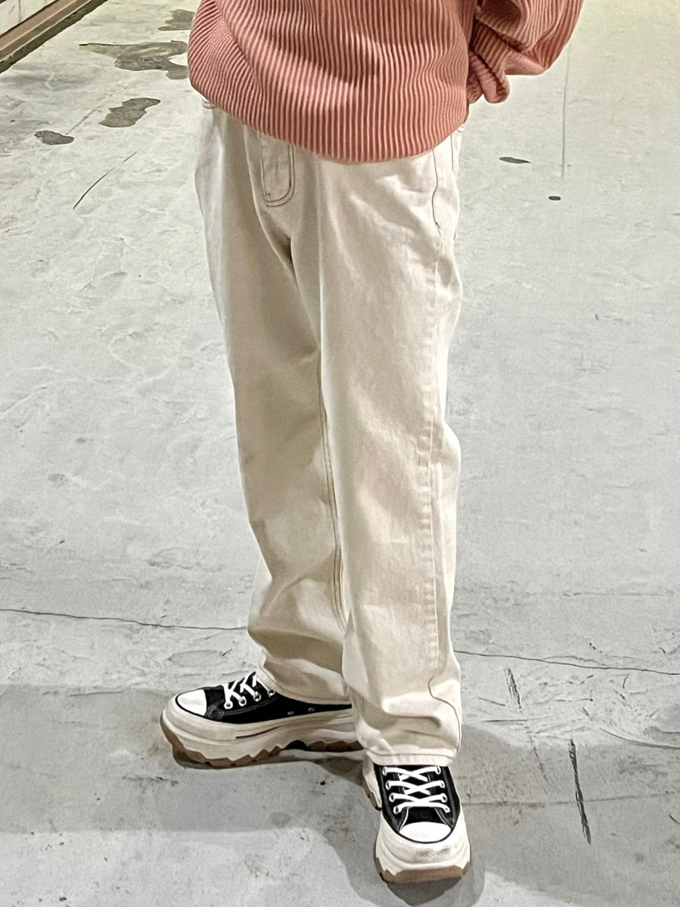 受注制【RENOL】stitch denim pants