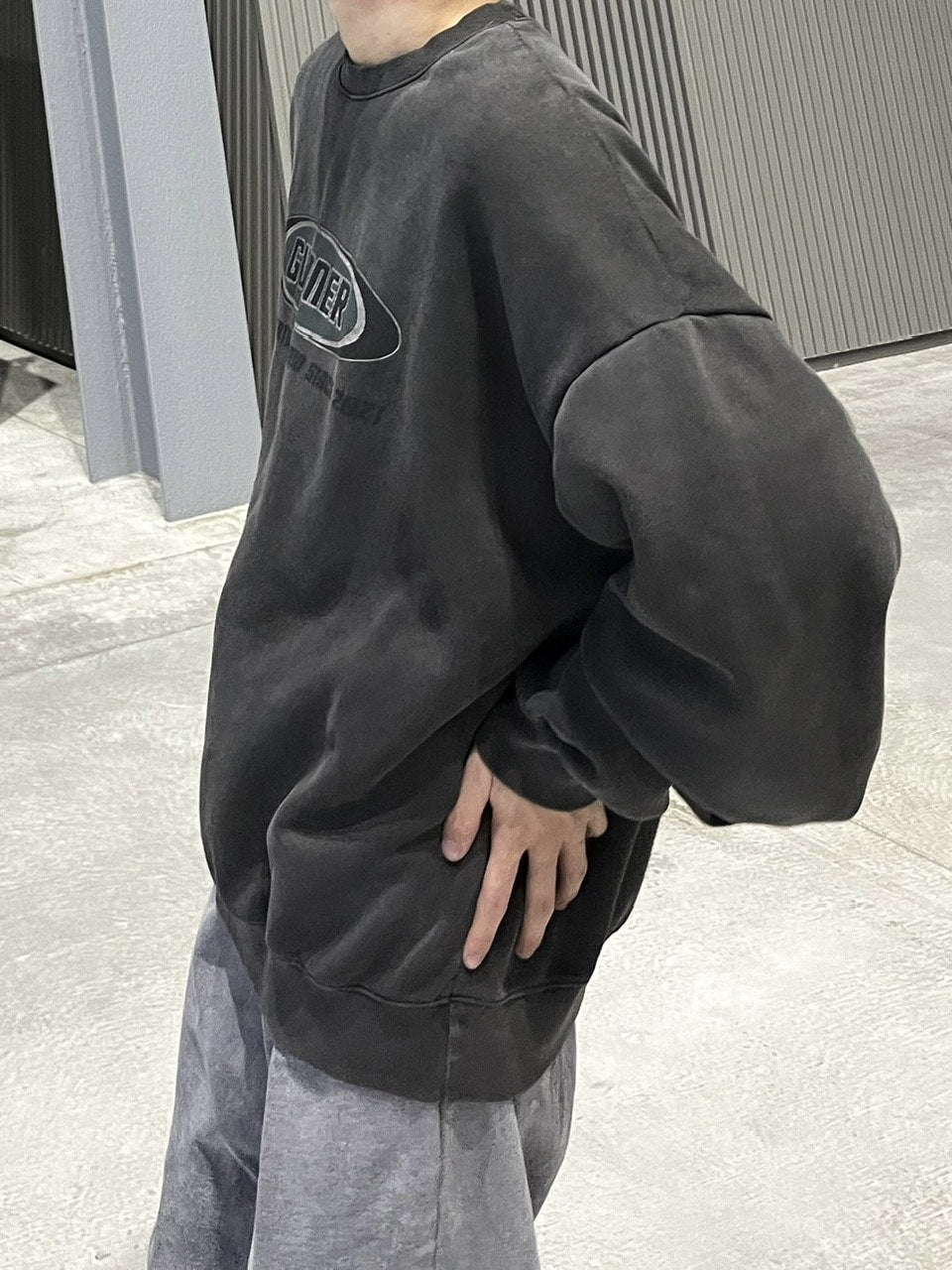 受注制【youll】pigment sweat shirt (2color)