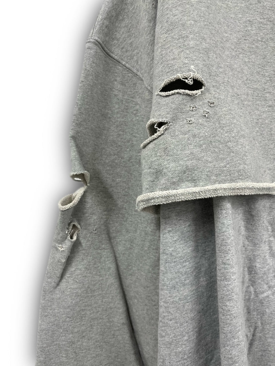 受注制【Never mind the XU】layered damage hoodie (2color)