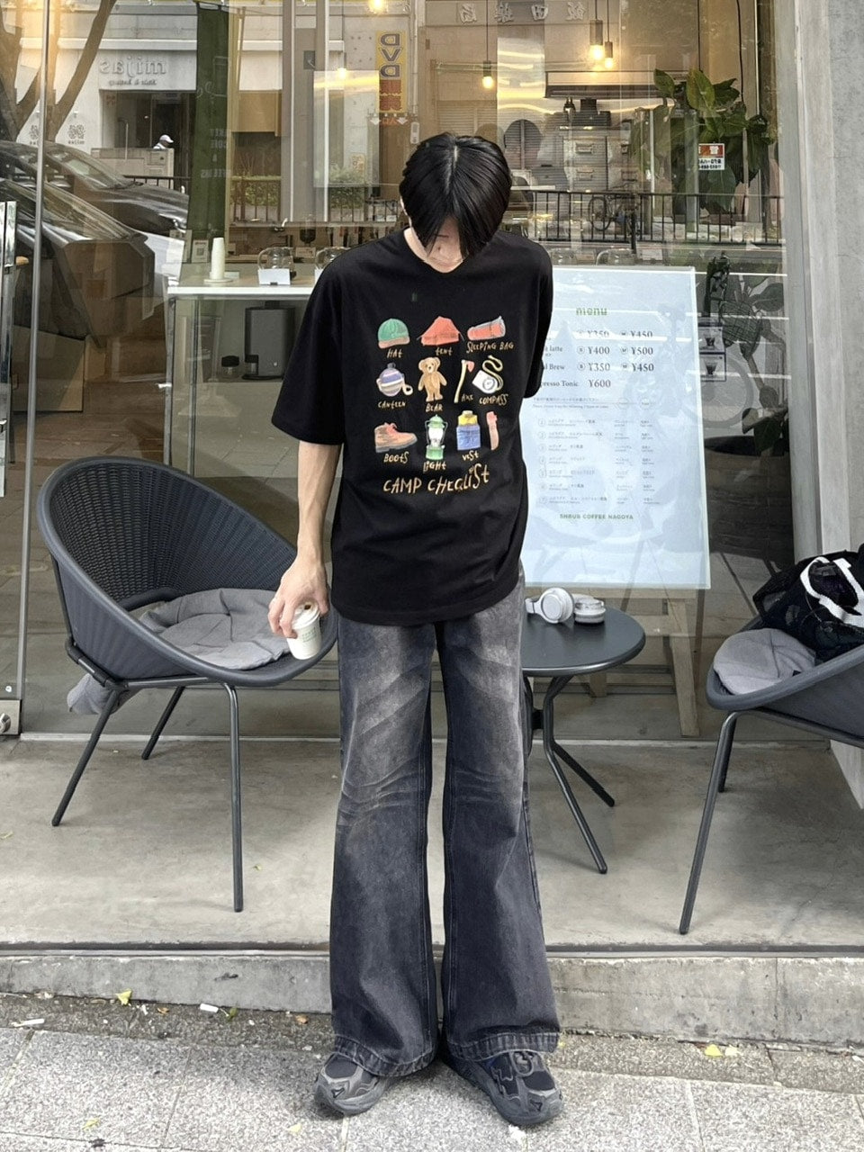 受注制【youll】camp check list tee (3color)