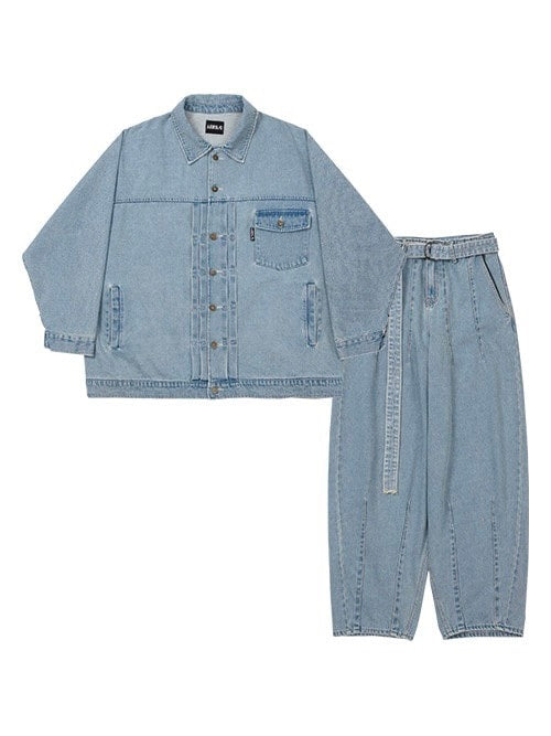 【AJOBYAJO】Batwing Oversized Denim Jacket