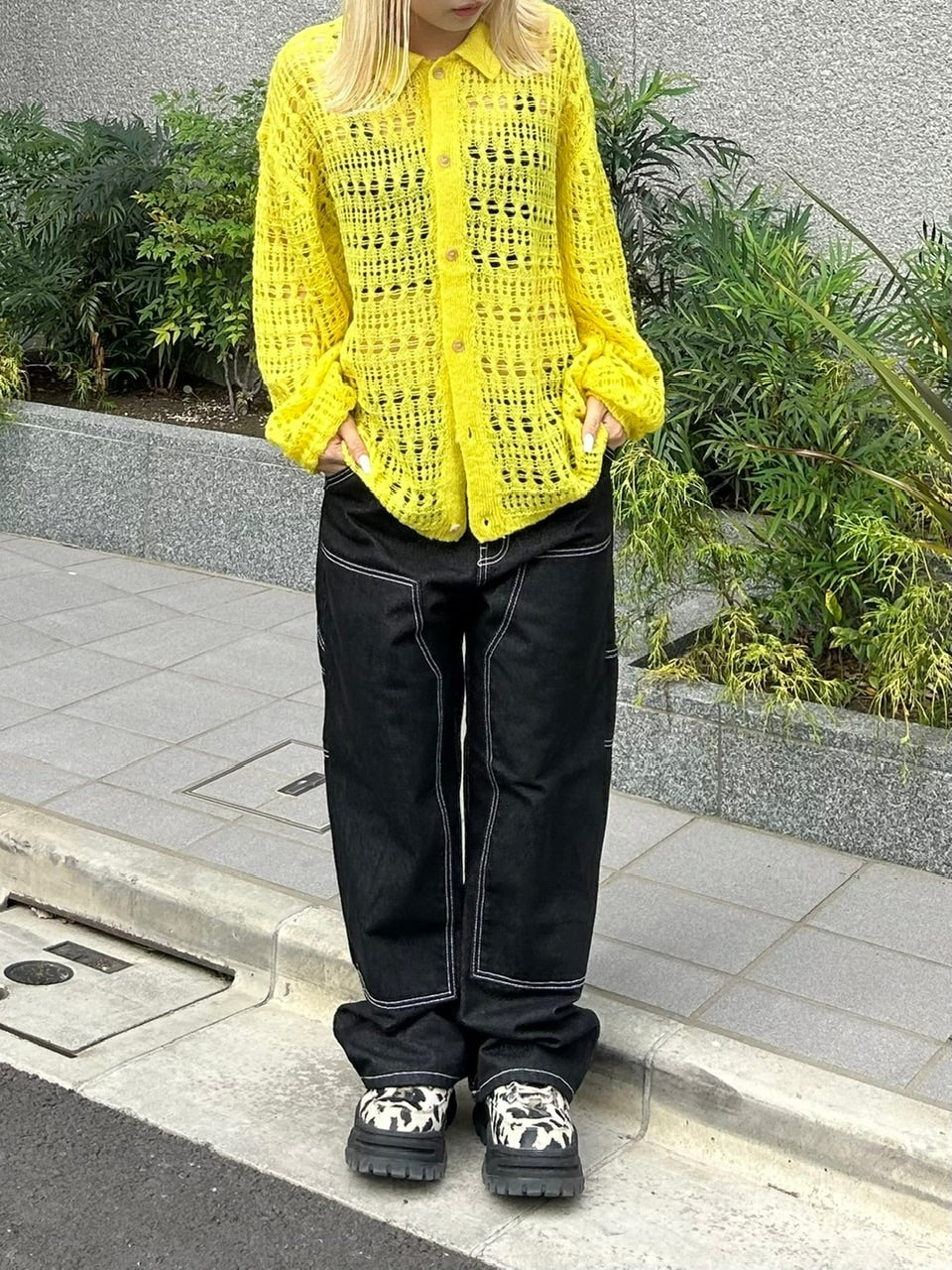 受注制【Chikashitsu +】pastry collar knit cardigan (5color)