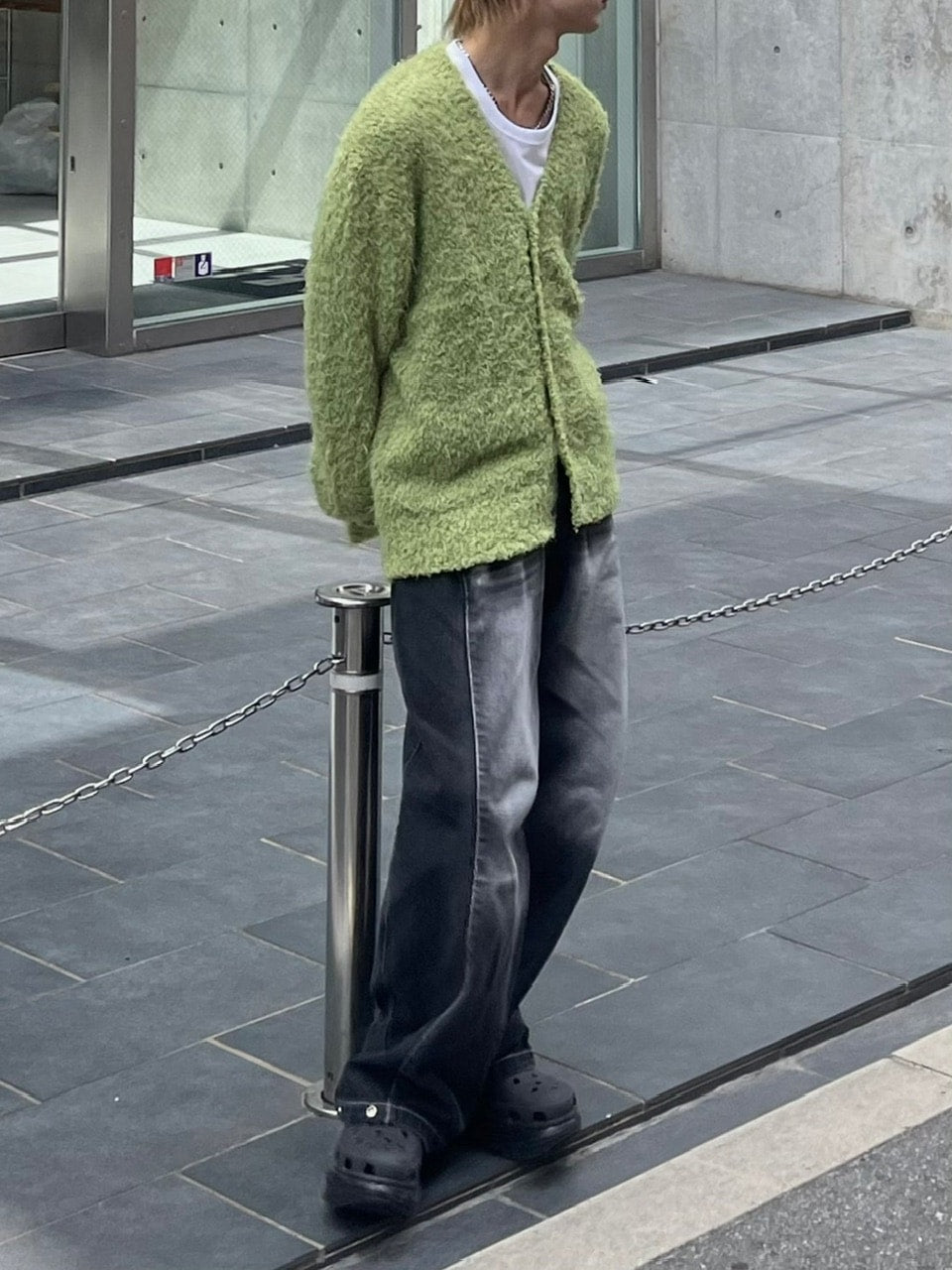 受注制【Chikashitsu +】bookle hairly cardigan (3color) / 【チカシツプラス】バックルヘアリー長袖カーディガン