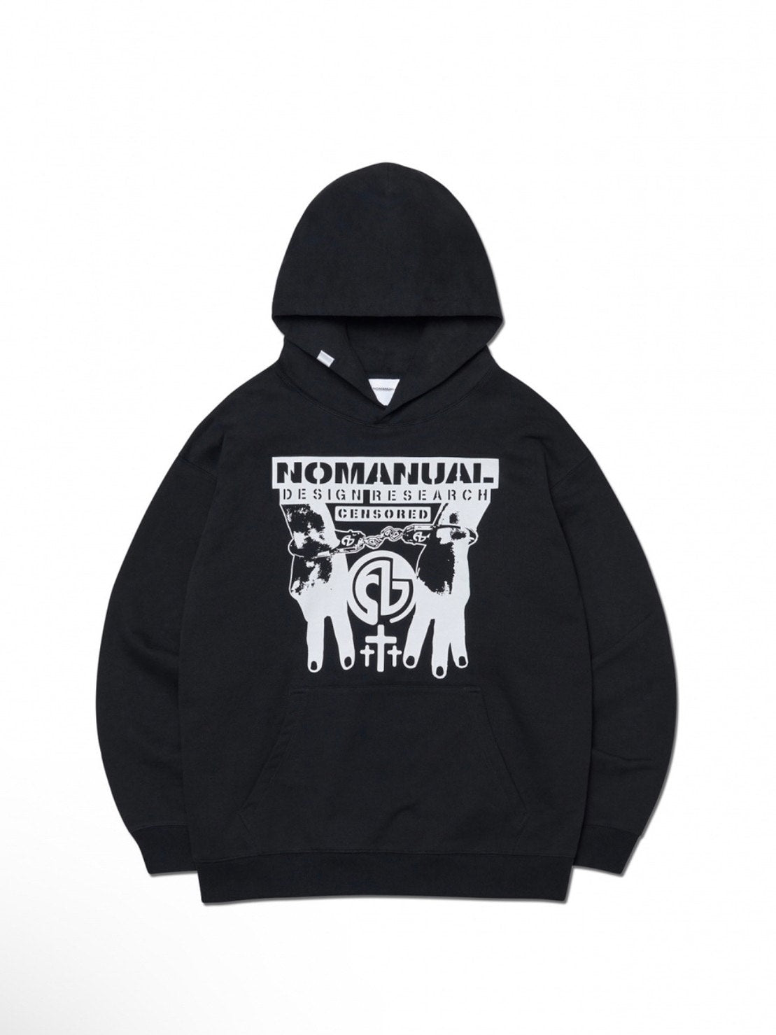 【NOMANUAL】N.M.C HOODIE / 【ノーマニュアル】ロゴプリント長袖パーカー