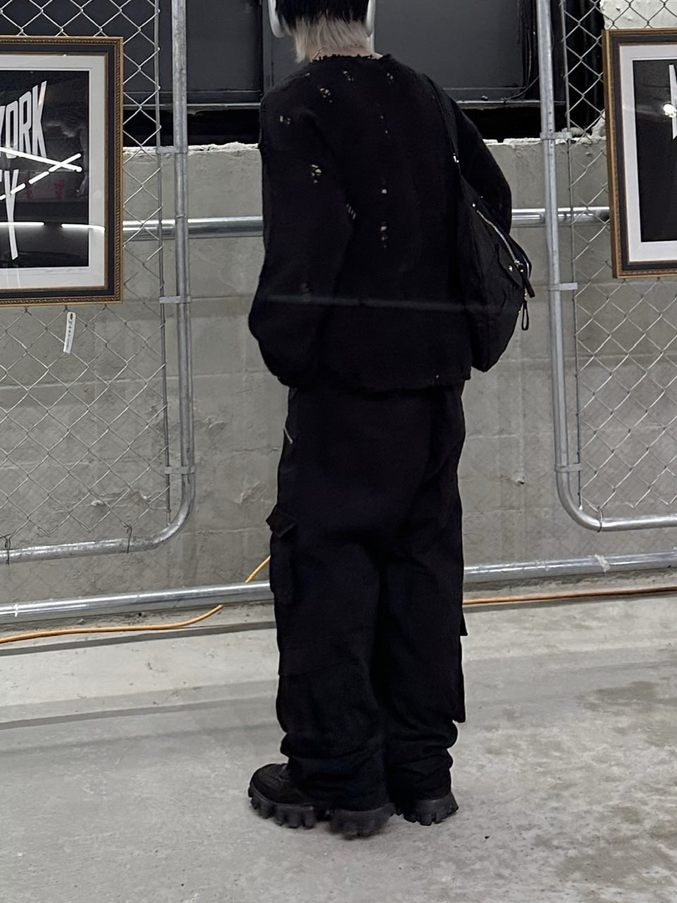 大阪店WEB限定受注制【Chikashitsu +】damage mohair knit (3color)