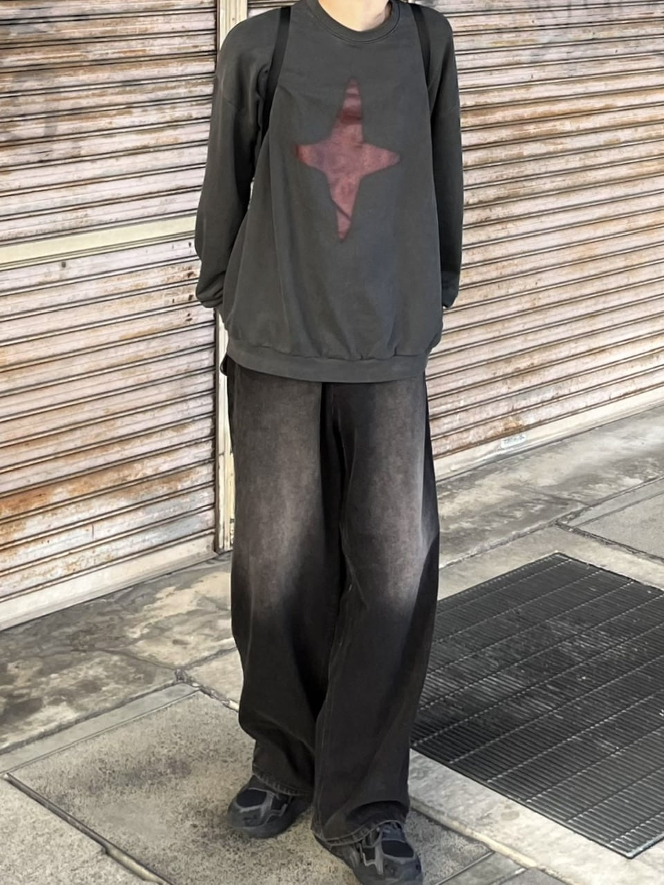 【youll】sparkle pigment sweat shirt (3color)