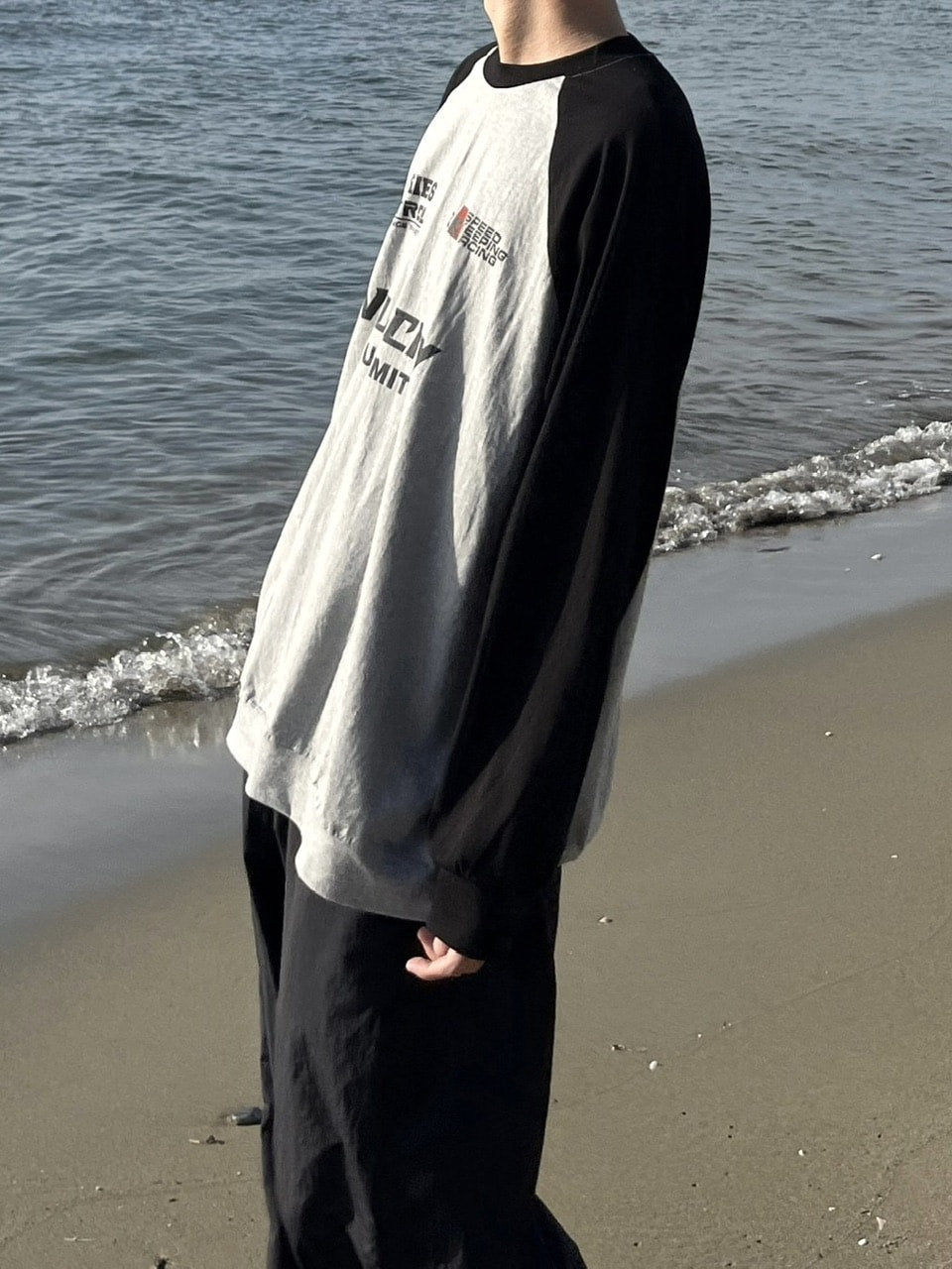 受注制【youll】velocity raglan long sleeve tee (2color)