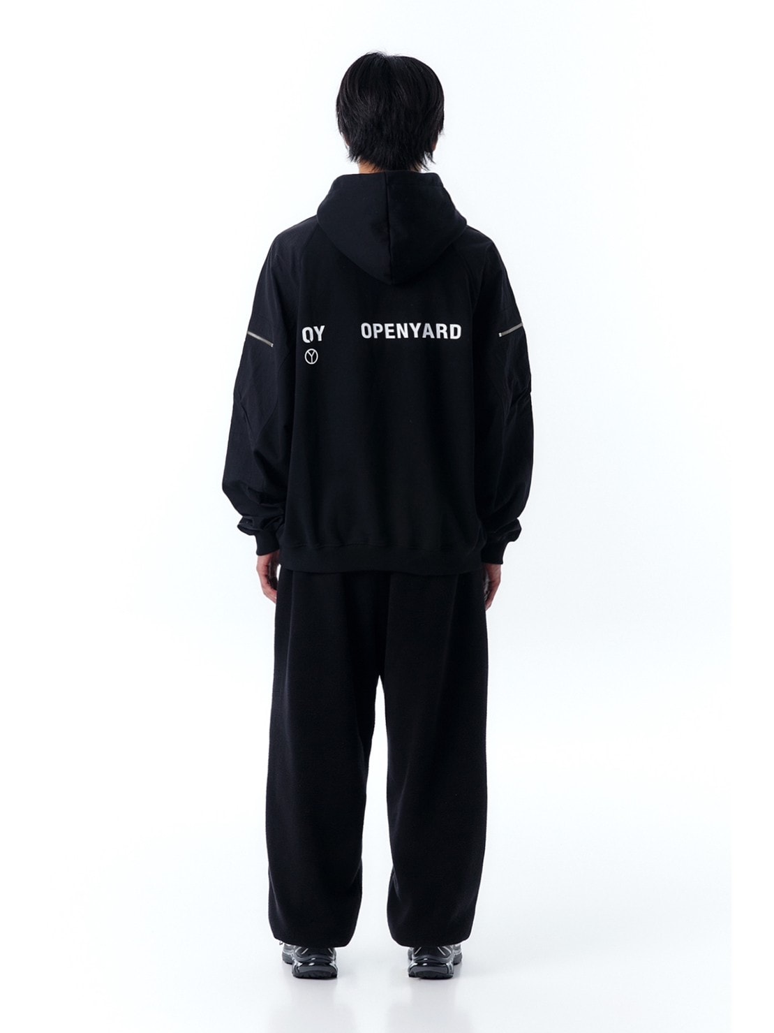 【OY】PANEL CONTRAST POCKET HOODIE