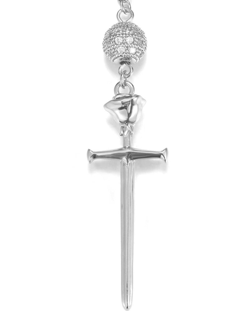 【MR. ENJOY DA MONEY】Sword and rose necklace