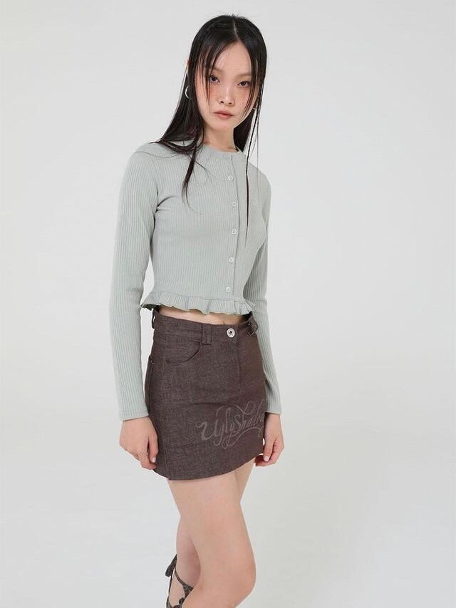 【Uglyshadow】CRYSTAL CARDIGAN / 【アグリーシャドウ】クリスタル長袖カーディガン