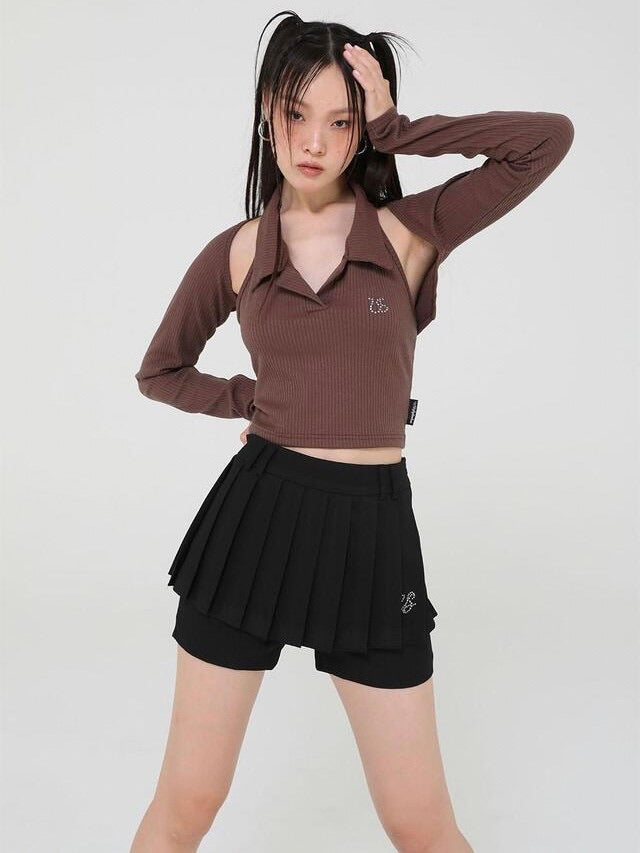【Uglyshadow】PLEATS PANTS SKIRT