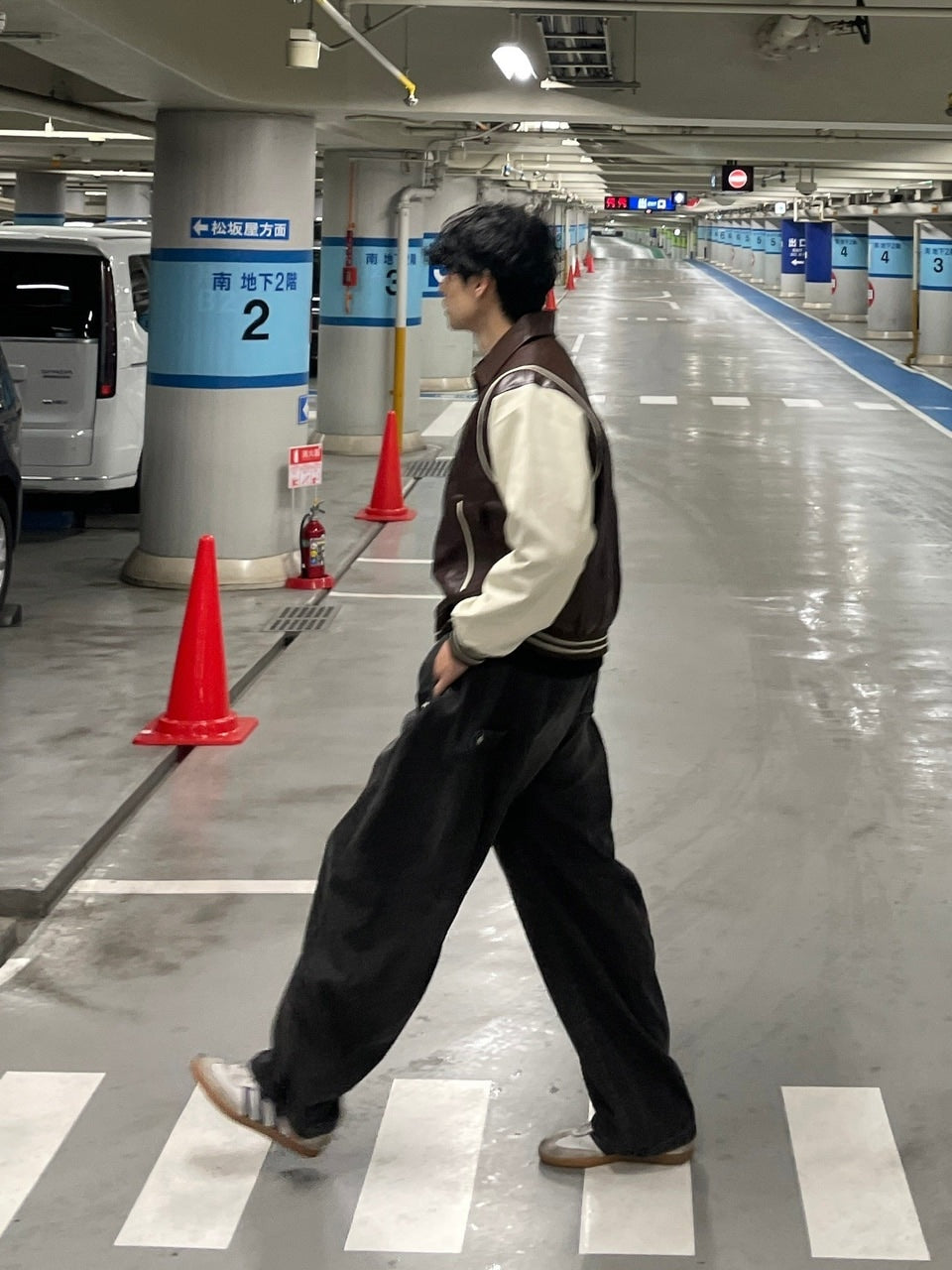 受注制【Chikashitsu +】leather piping jacket (2color)