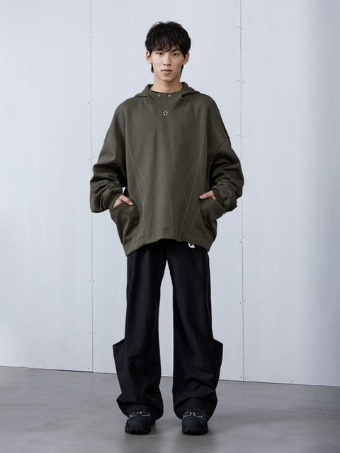 【ARCH by ROARINGWILD】GEOMETRIC LOOSE FIT HOODIE