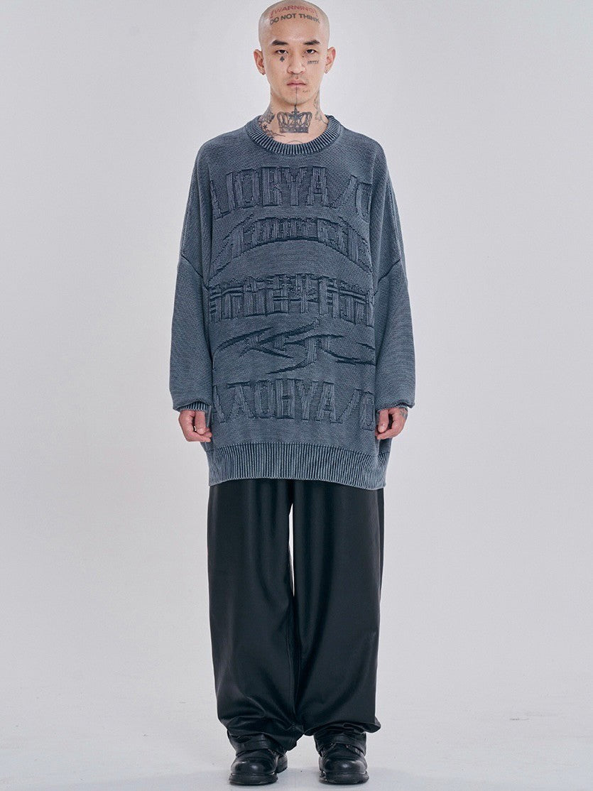 【AJOBYAJO】Total Logo Washed Sweater