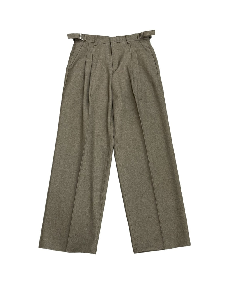 受注制【Chikashitsu +】set up belt slacks (3color)