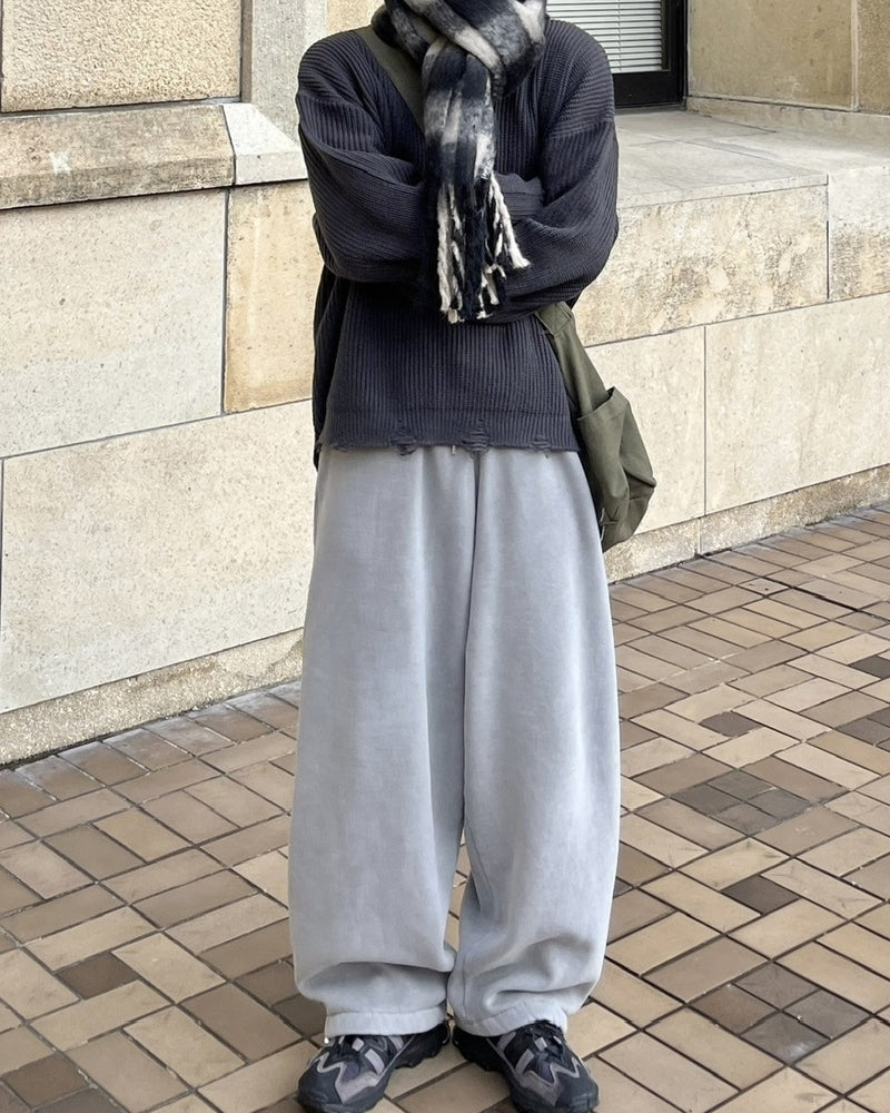 受注制【youll】pigment sweat pants (2color)