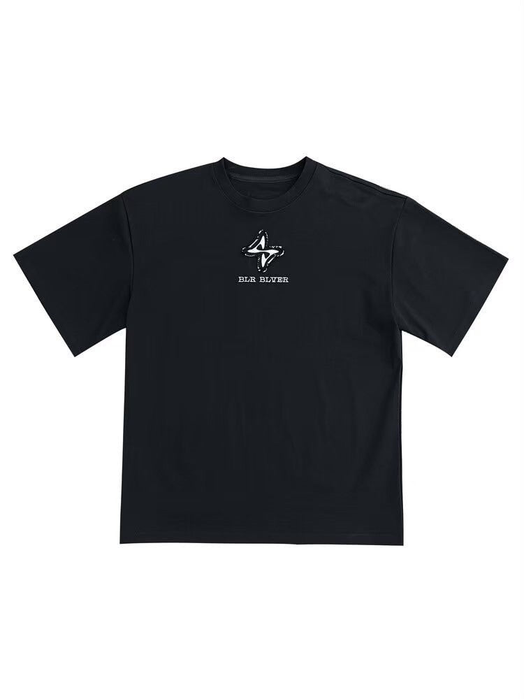 【BLR BLUER】Raw-edged Logo T-shirts