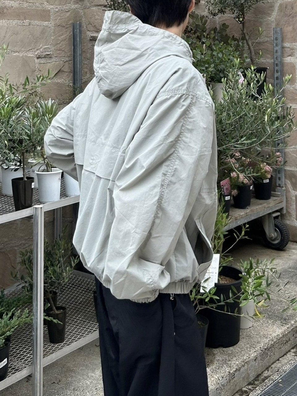 受注制【youll】nylon hooded blouson (2color)