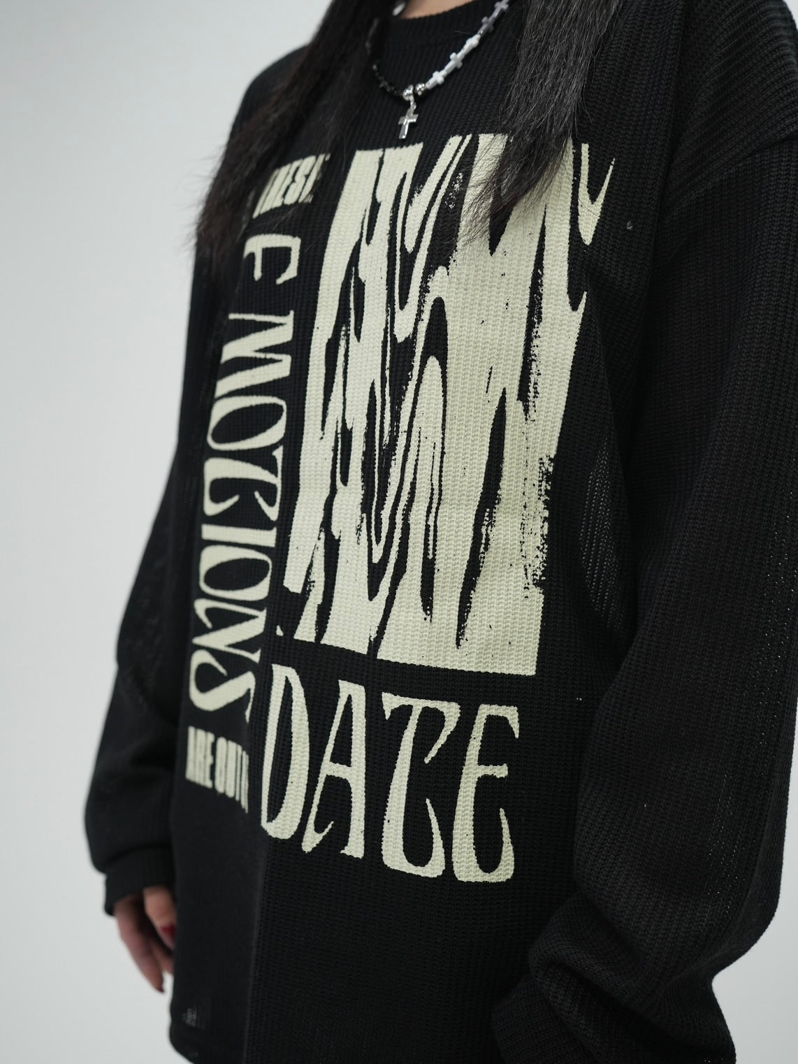 受注制【Bizarre Maiden】vintage mesh long sleeve (2color)