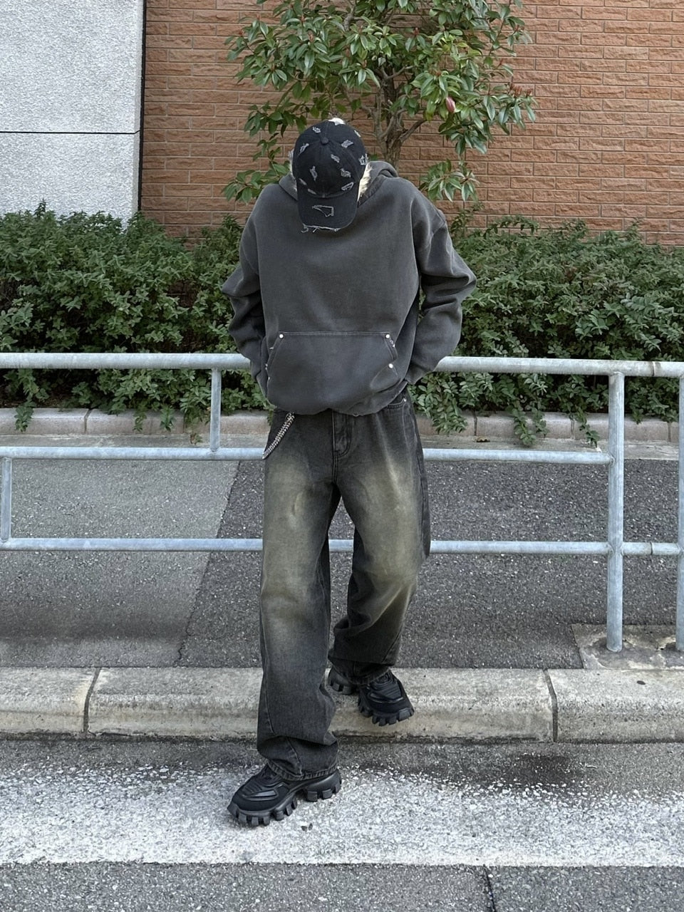 大阪店WEB限定受注制【Chikashitsu +】vintage wash curve denim pants