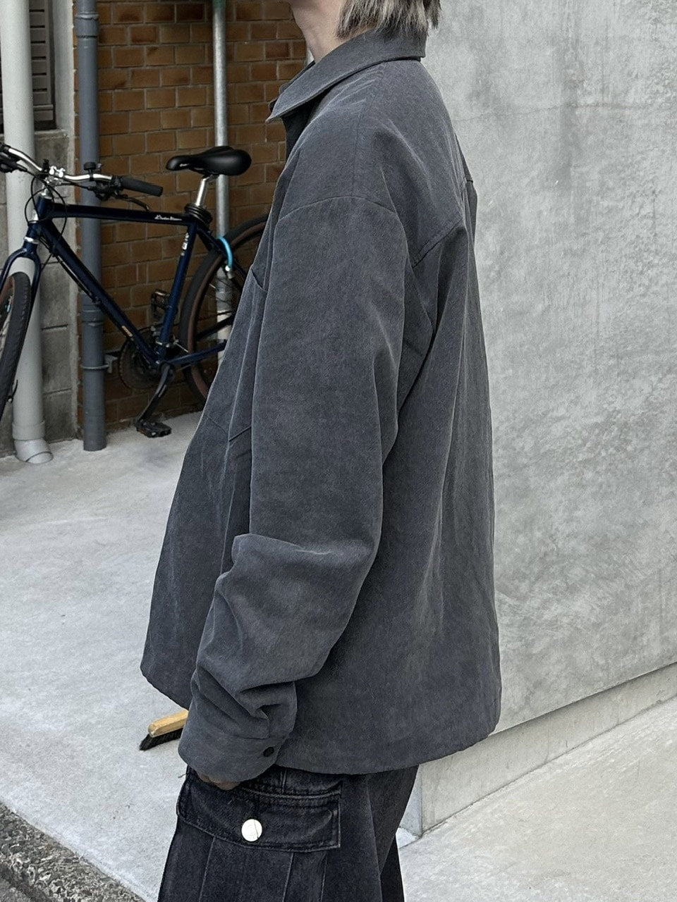 大阪店WEB限定受注制【Chikashitsu +】pigment draw code shirt (2color)